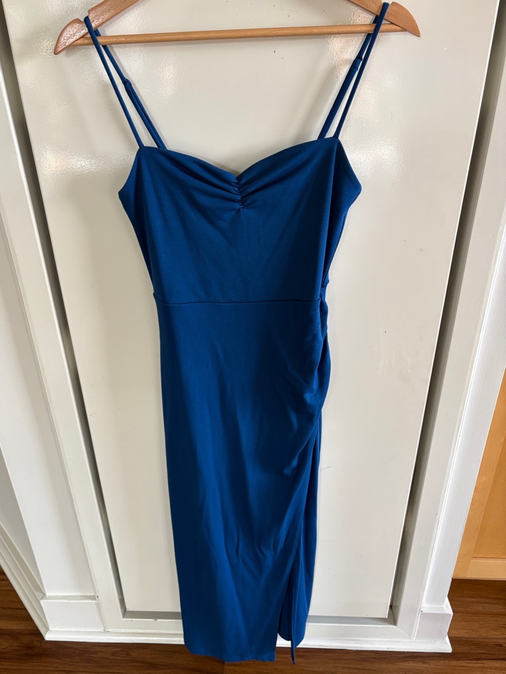 Wilfred Cobalt Double-Strap Midi Dress